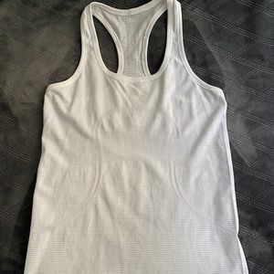 Lululemon White Racerback Tank Top